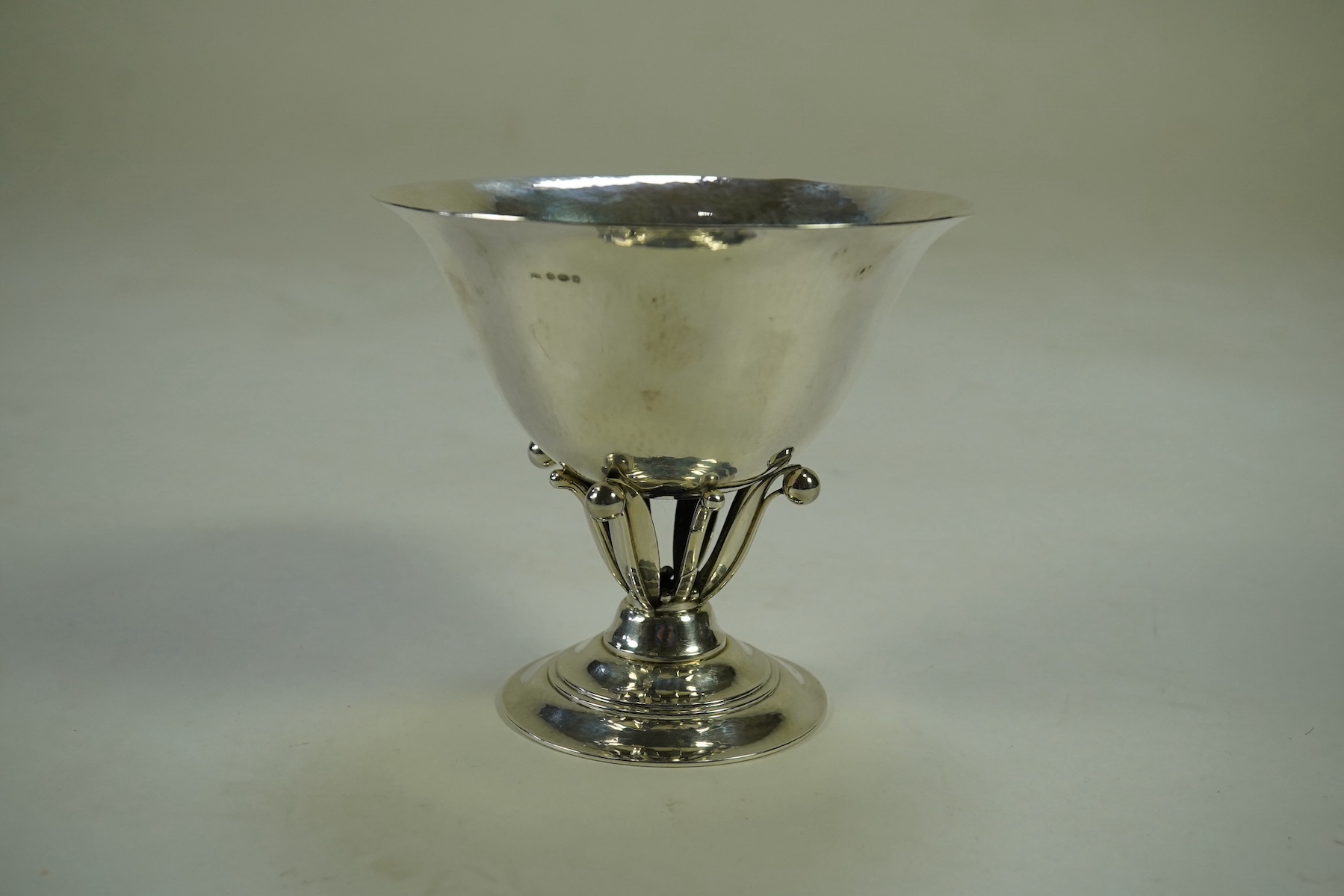 A George V Johan Rohde for Georg Jensen planished silver bowl
